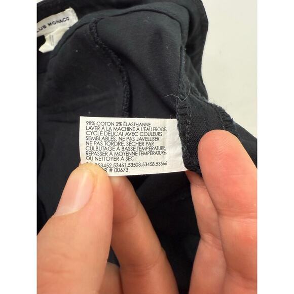 Club Monaco black chino shorts size 4 - Picture 3 of 3